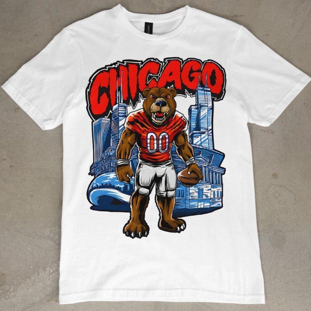 Chicago Bears Mascot Graphic T-Shirt Football Tee